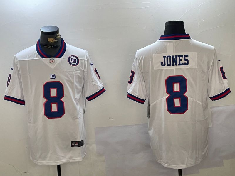 Men New York Giants #8 Jones White 2024 Nike Vapor Limited NFL Jersey style 3->miami dolphins->NFL Jersey